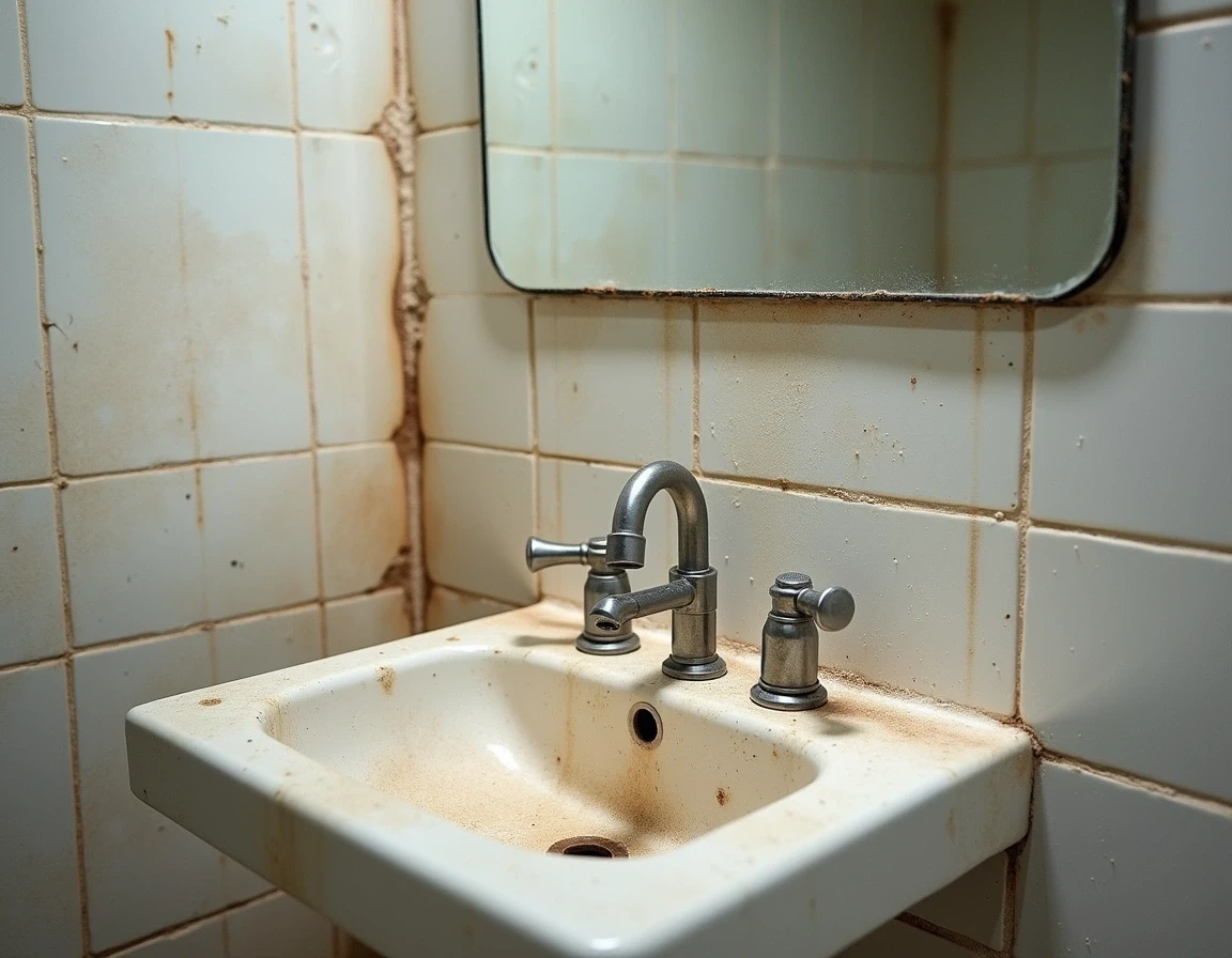 Bathroom before cleaning